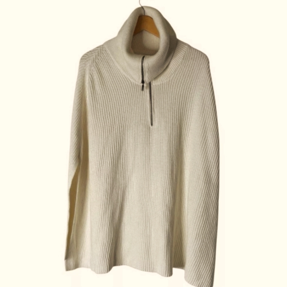 J Jill Poncho Ribbed Knit Sweater - Picture 7 of 12